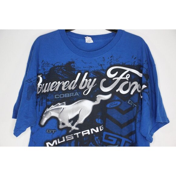 Alstyle Mens XL Ford Mustang Big Logo Spell Out T-Shirt F1148 - Picture 2 of 5